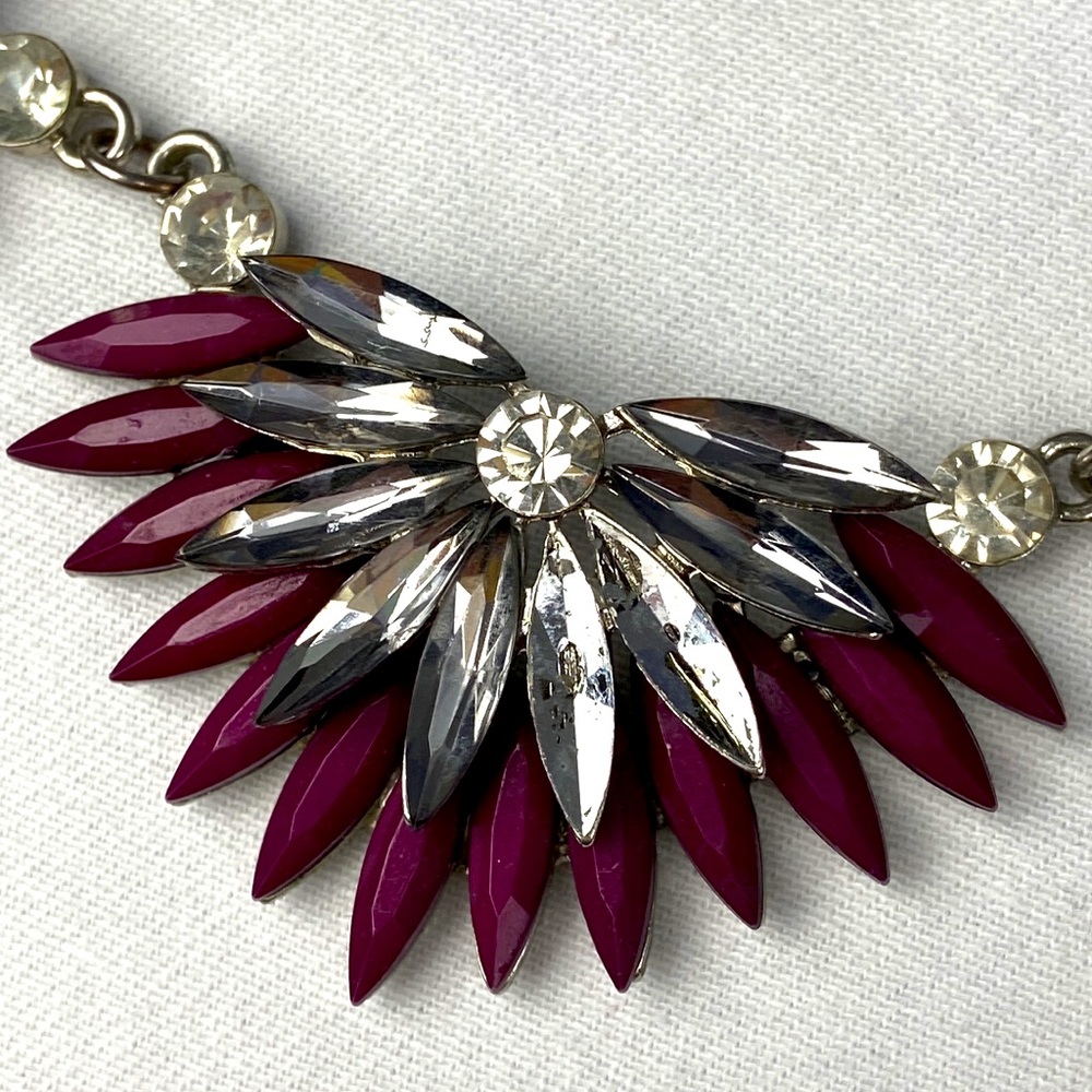 Marquise-cut Rhinestone statement necklace starburst - Picture 11 of 16